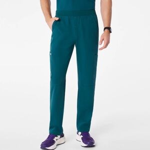 Figs Men’s Axim Cargo Scrub Pants Caribbean Blue Size XL Short